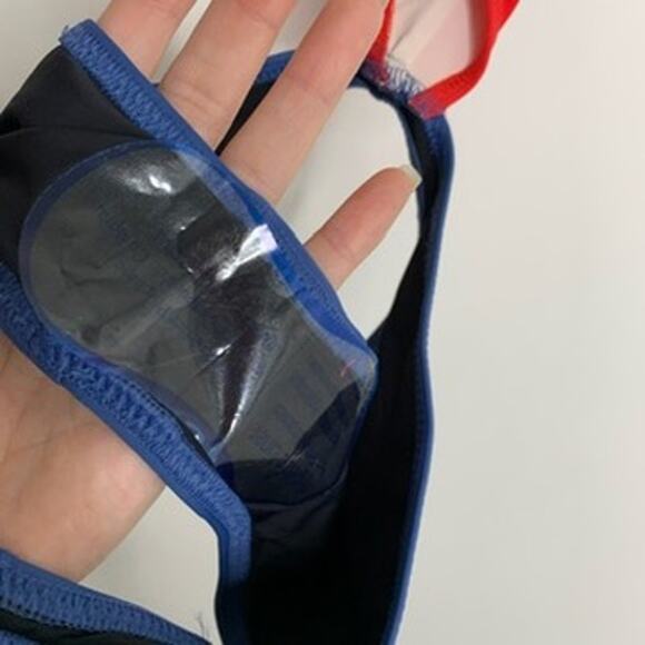 SOLID + STRIPED Jourdan Two Tone Swimsuit Womens New XS - Picture 7 of 12